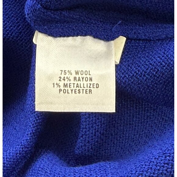 St. John Sport 2 PC Button Down Cardigan & Tank SET Royal Blue White Gold Size M - Picture 15 of 16